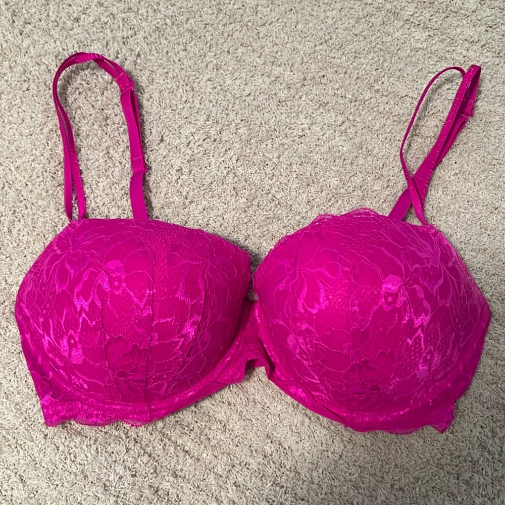 PINK Lace Push up Bra